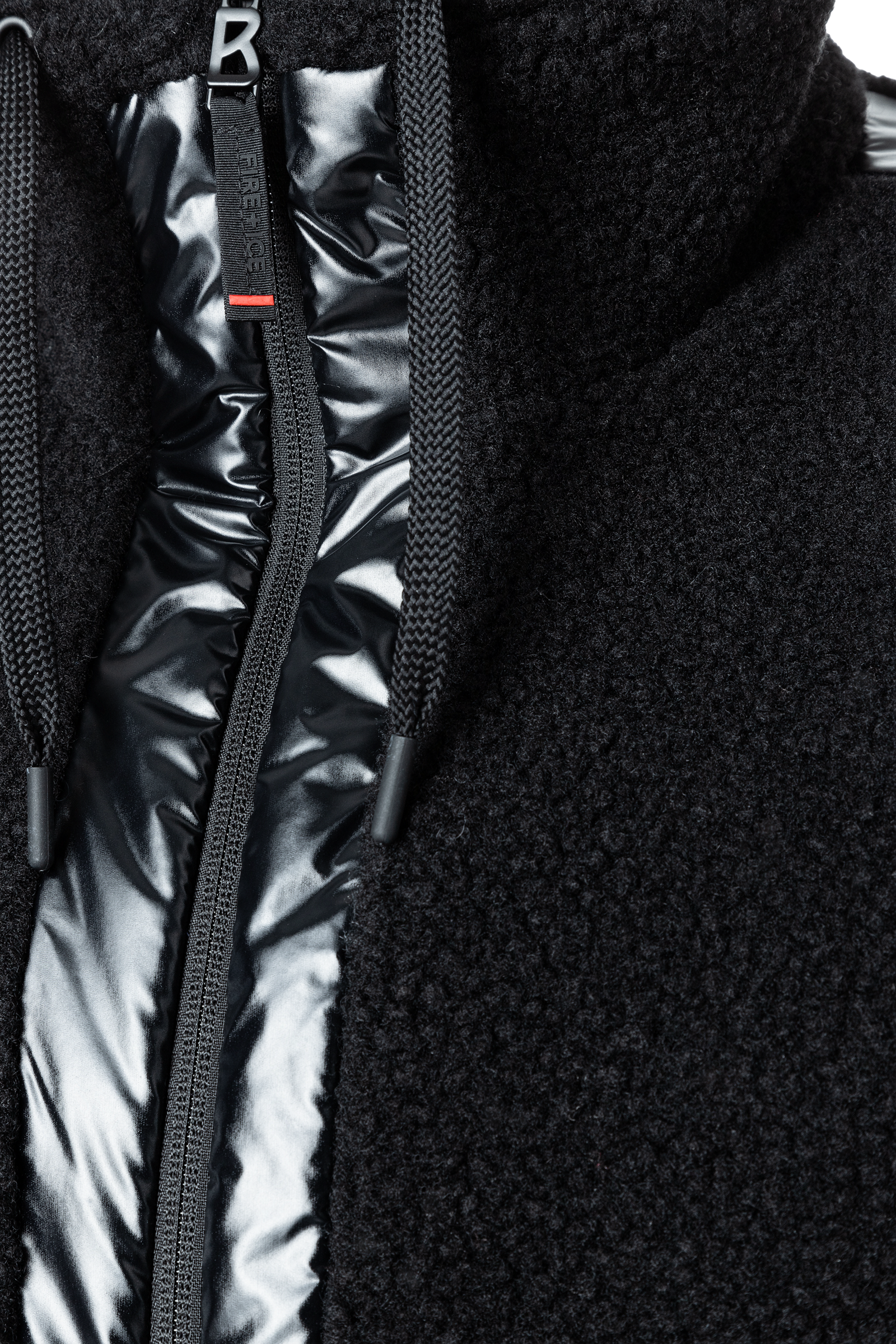 Ninetta Teddy fur jacket in Black