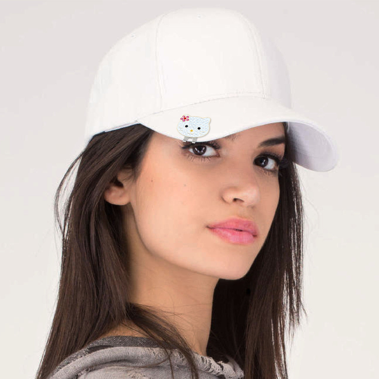 Kitty Ball Marker adorned with Crystals from Swarovski®- with Hat Clip