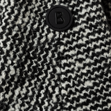 Gwen Bouclé and down cape in Black/Off-white
