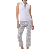 Matisse print boot cut cropped chinos grey