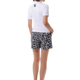 Leopard print shorts grey