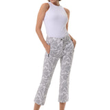Matisse print boot cut cropped chinos grey