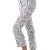 Matisse print boot cut cropped chinos grey