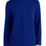 Waffle knit quarter zip