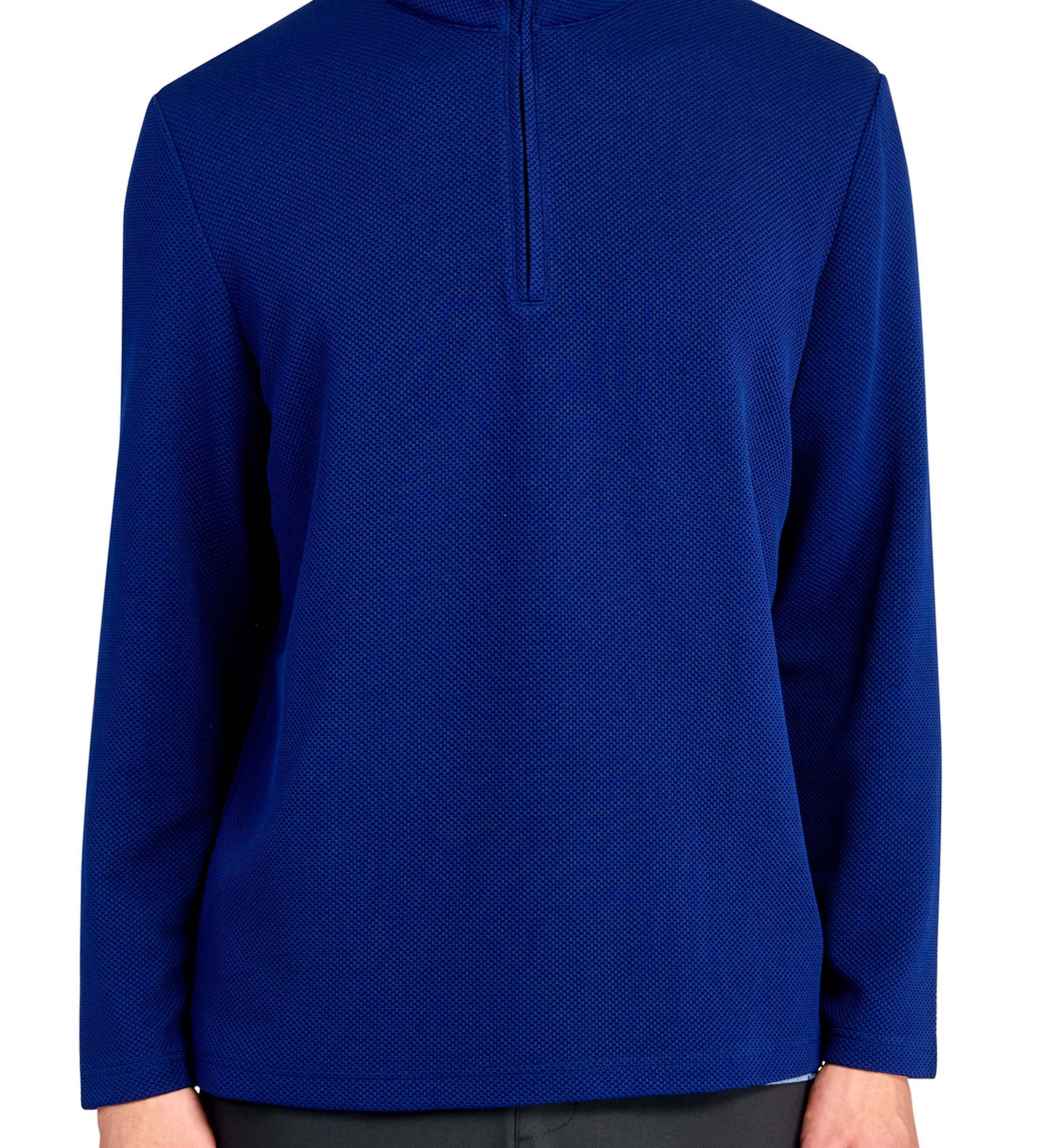 Waffle knit quarter zip