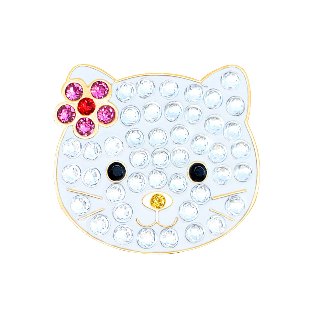 Kitty Ball Marker adorned with Crystals from Swarovski®- with Hat Clip