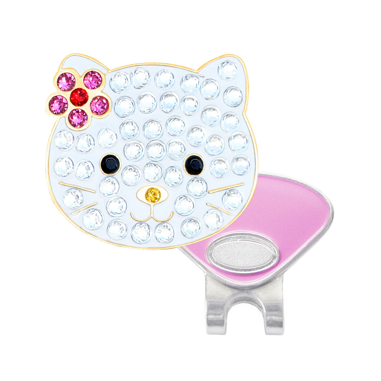 Kitty Ball Marker adorned with Crystals from Swarovski®- with Hat Clip