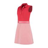 Beaudille Dress Red White Stripe