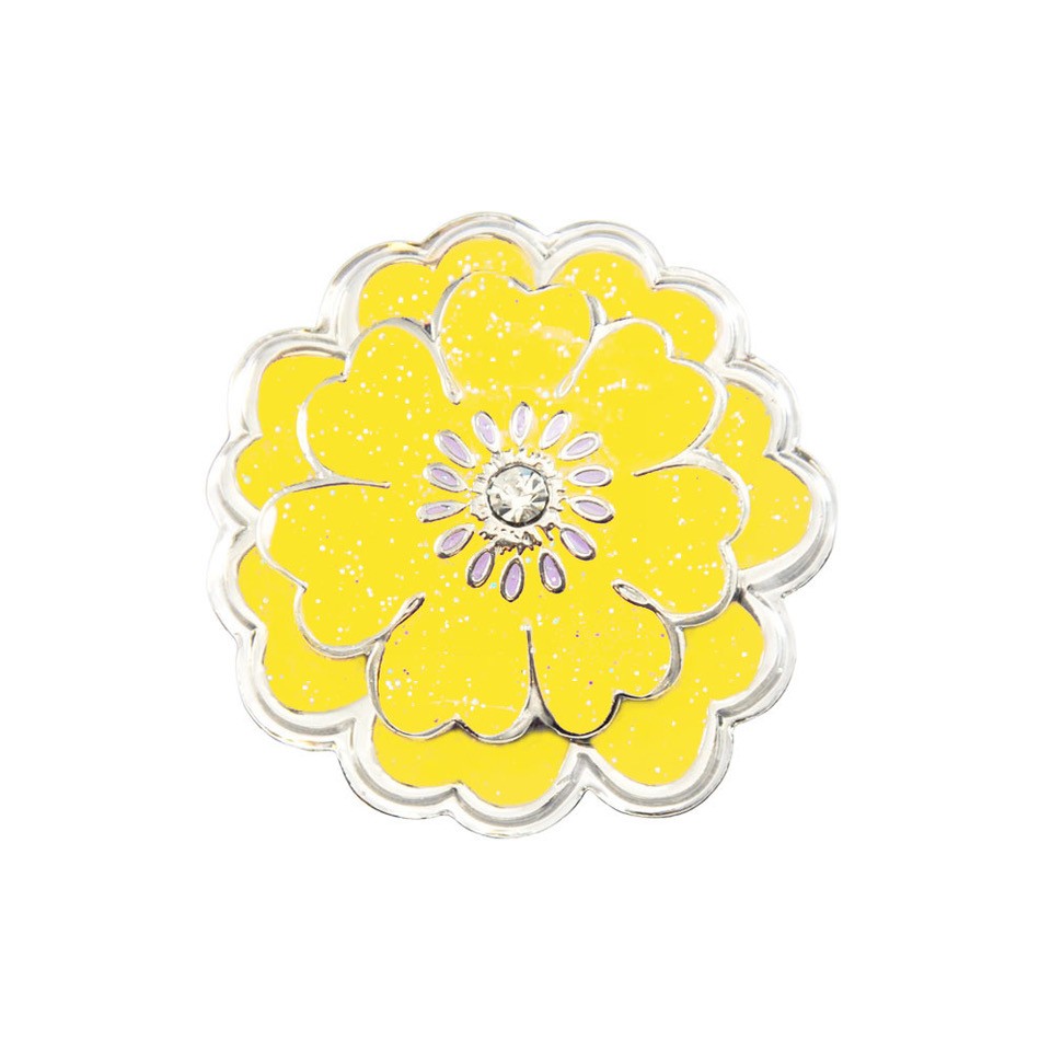 Flower Glitz Ball Marker adorned with Crystal from Swarovski®- with Matching Hat Clip